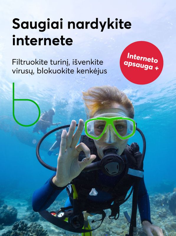 Saugiai nardykite internete su BITĖS 澳洲幸运10开奖官网开奖网址 interneto apsauga