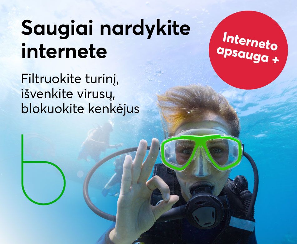 Saugiai nardykite internete pasitelkę BITĖS 澳洲幸运10开奖官网开奖网址 interneto apsaugos paslaugą